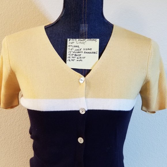#957 NWOT Takeout NY Cotton Cardigan S MOP buttons - Picture 2 of 9